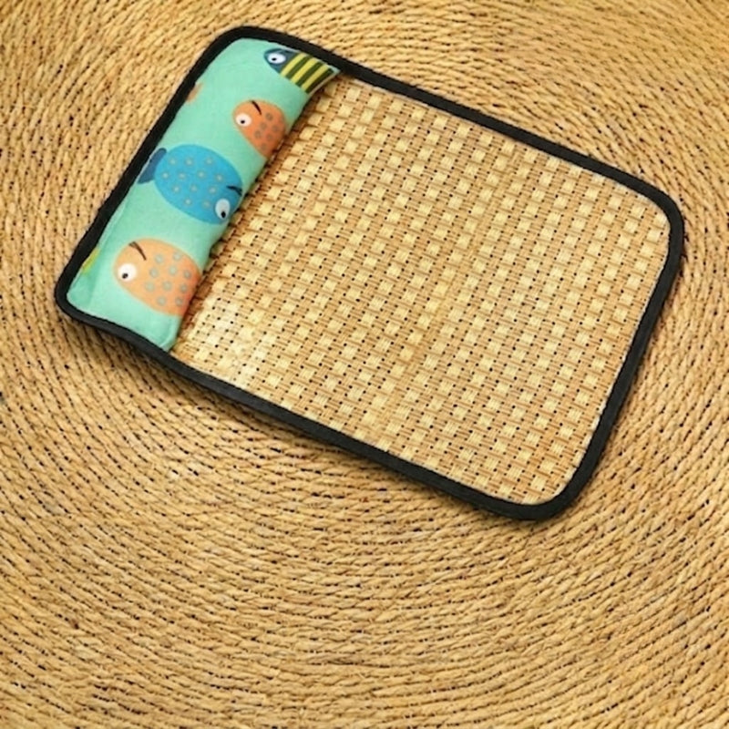 Tapis Rafraîchissant d'Été pour Chat en Rotin Naturel — Fraîcheur Naturelle Sans Gel, Sans Chimie