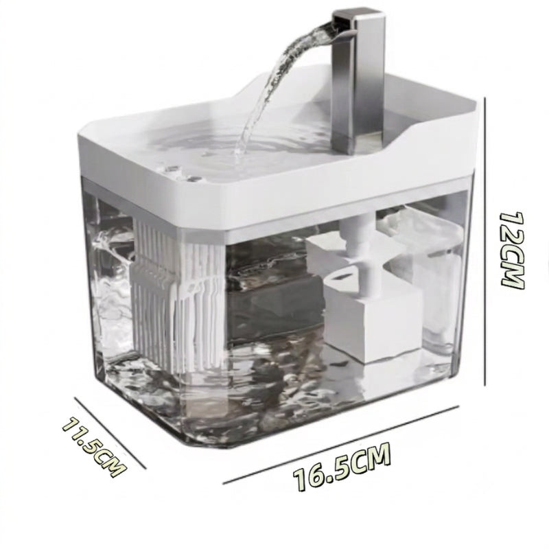 Fontaine à eau pour chat 16.5x11.5x12cm — idéale appartement et vacances